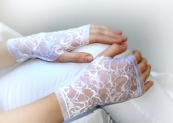 Wedding White Lace Fingerless Bride  Gift For Ready to