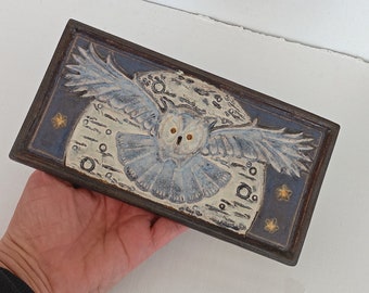 Night Owl Arts and Crafts MUD Pi handmade 4x8 ceramic tile