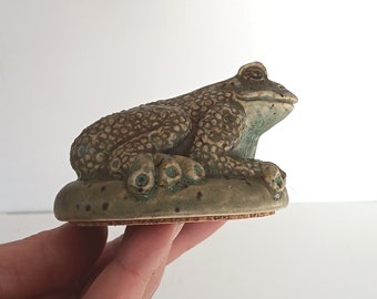 Toad hand built ceramic MUD Pi paper weight