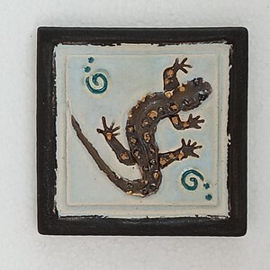 Salamander 4x4 MUD Pi Arts and Crafts Decorative Handmade Ceramic Tile