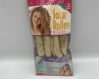 Rulos solares vintage Nandi 2001, 8 rulos suaves autoajustables para el cabello, estilo Y2K