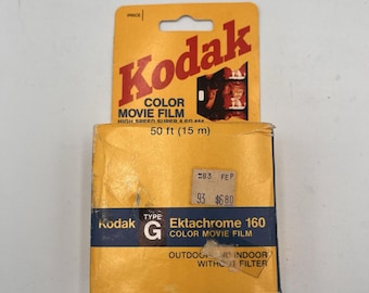 Kodak Tipo G Ektachrome 160 Película en color 50' Exp 04/85, NOS Sellado Super8