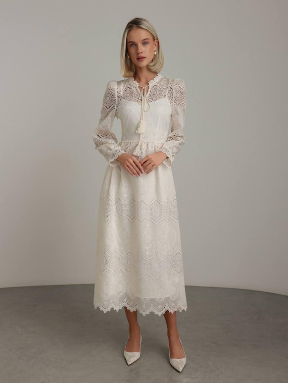 chinese dress ladies In The Light Lace Midi Dress main image 0
