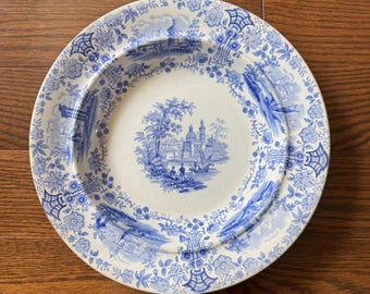 Antique William Ridgway “Marmora” Rimmed Soup Bowl / Plate