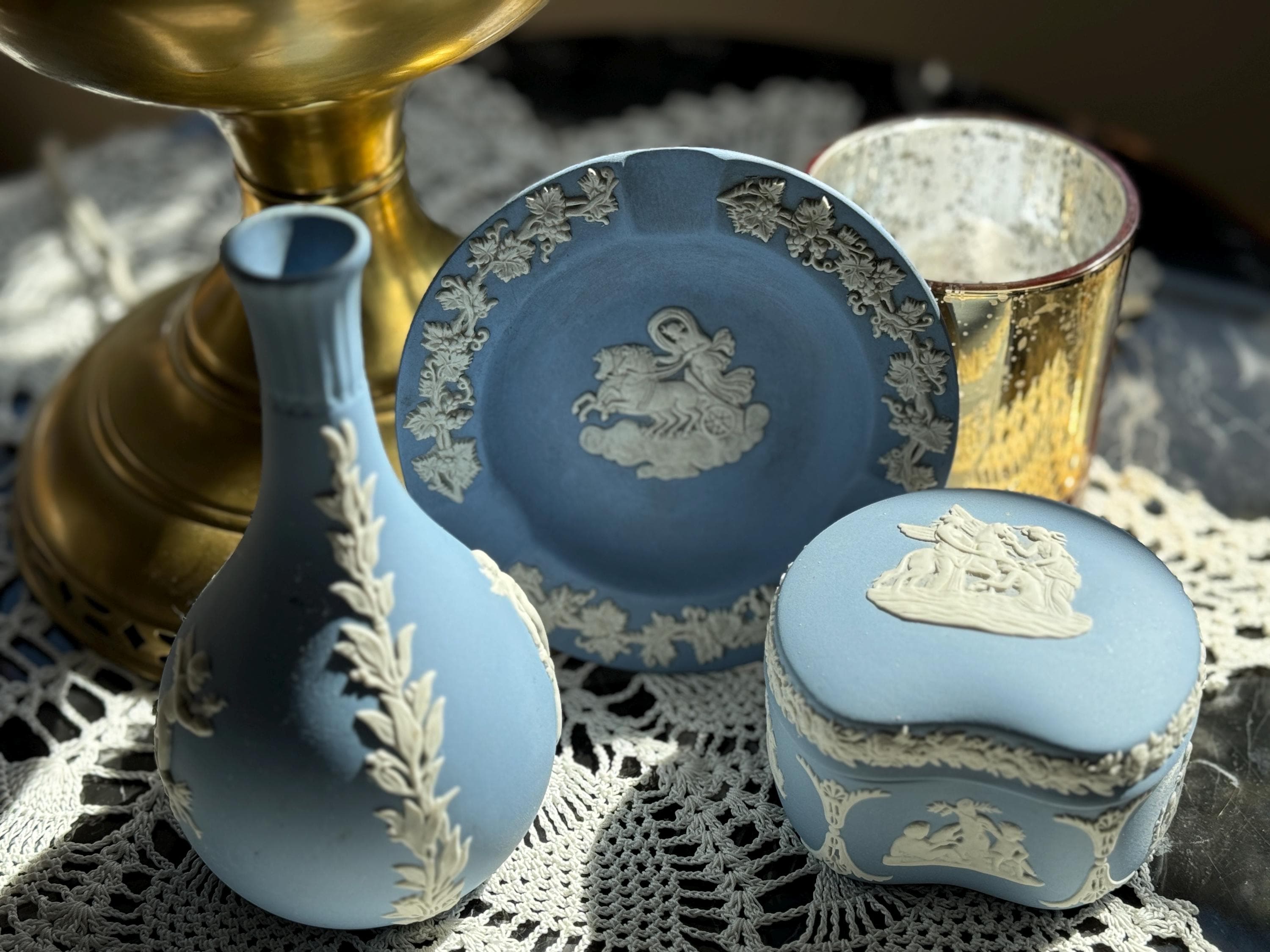 Wedgwood Jasperware Blue Vase - Etsy