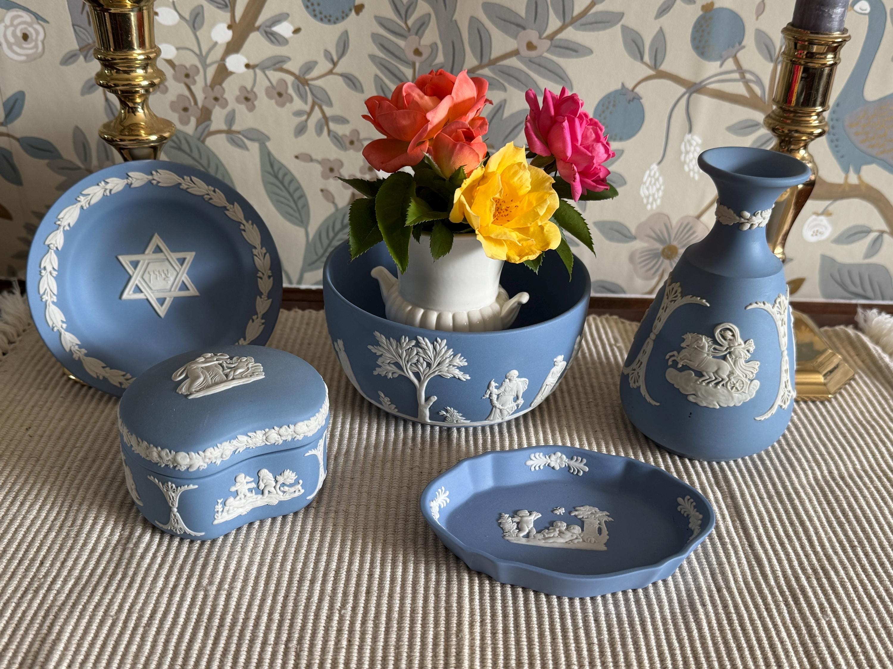 Wedgewood Jasperware Blue Vases - Etsy