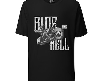 Motorcycle Lover Gift, Biker Tee, streetwear, gift for him, unisex, Harley shirt, Harley-Davidson Vintage Cool Biker Shirt, ride like hell