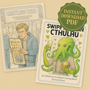 Lovecraftian Malbuch PDF - Für Ihn - Cthulhu-Themen Erwachsene Seiten für Horror Fans