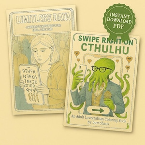 Lovecraftian Malbuch PDF - Für Sie - Cthulhu-Themen Erwachsene Seiten für Horror Fans
