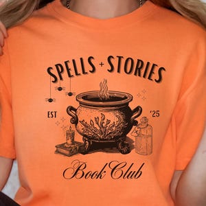 Halloween Book Lover Shirt | Gift for Reader, Bookish Comfort Colors Tee, Spooky Reading TShirt, Witchy Bookish Shirt, Cauldron Graphic Tee