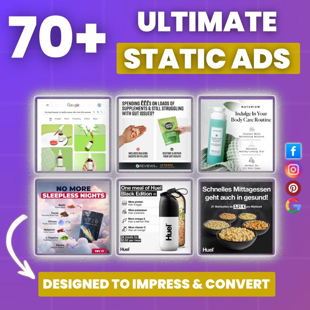 70 Canva Ad Templates – Editable Static Ads for Facebook, Instagram ...