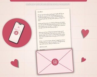 COUPLE - Animated Love Letter – Editable Romantic Virtual Envelope – Personalized Digital Gift for Couple, Her, Him, Girlfriend, Surprise