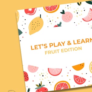 Interactive Fruit Fun for Little Learners! Printable Activity Book Ages 7–9 | Educational Colouring Pages | Instant Download
