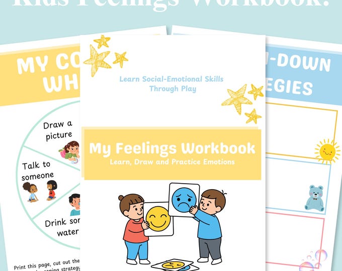 Social Emotional Learning (SEL) Worksheets | Kids Feelings Workbook | Emotional Regulation Activities