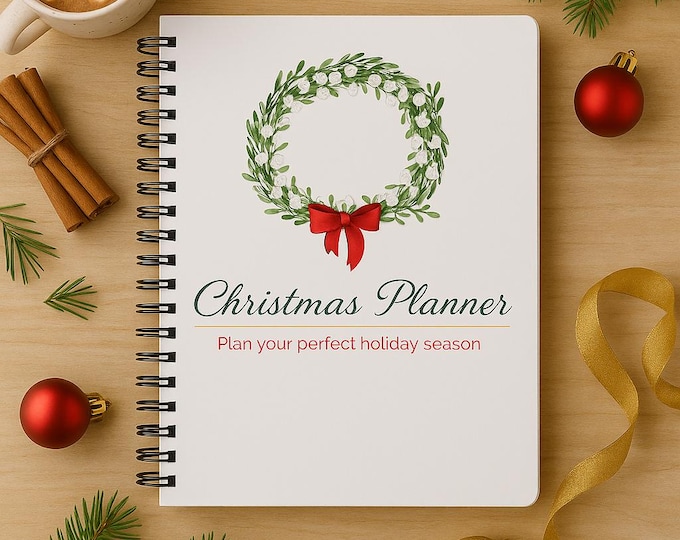 Ultimate Christmas Planner | Holiday Budget Gift Meal Party Tracker | Printable Xmas Organizer | Festive Calendar & Baking Journal