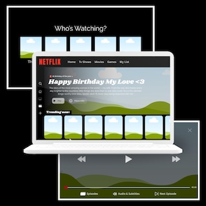 Netflix-Style Event Trailer: Canva Template, Personalized Video Gift