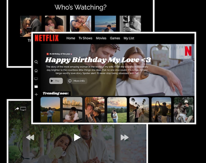 Custom Netflix-Style Video Trailer Gift: Personalized Cinematic Video