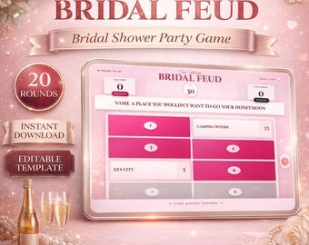 Webgame Bruidsruzie | Afspelen op tv | Vrijgezellenfeestspellen | Vrijgezellenfeest activiteit | Interactieve huwelijksfeesttrivia | 20 rondes + naamkaartjes