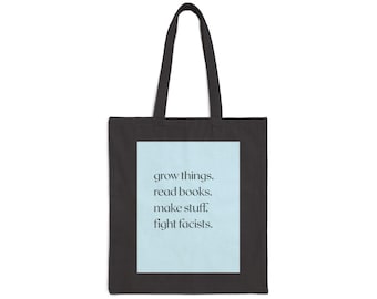 Inspirational Quote Cotton Canvas Tote Bag - Eco-Friendly Shopper