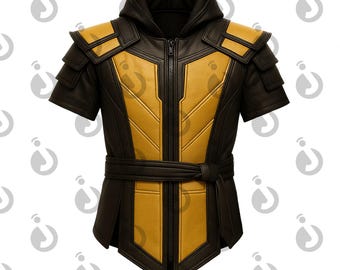 Gilet da scorpione fatto a mano, costume da combattimento mortale, gilet in pelle da ninja