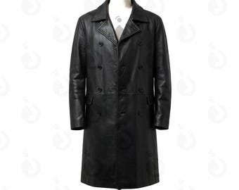 Cappotto da detective Max Payne 1, trench in pelle nera, soprabito da cosplay