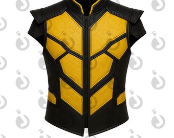 Scorpion Mortal Kombat Leather Vest: Handmade Cosplay Costume