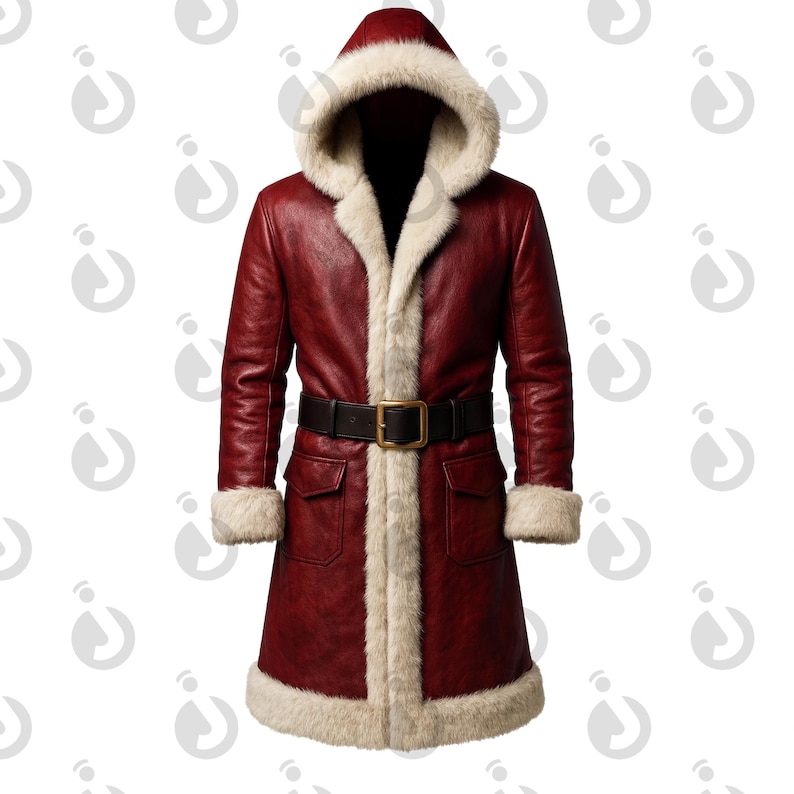 santa leather coat
red faux fur coat
handmade santa coat
christmas cosplay
santa claus coat
holiday costume
red leather jacket
luxury faux leather
gift for him
western Santa coat
Kurt Russell santa
unique Santa cosplay
gift for christmas