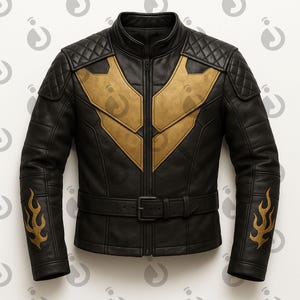Scorpion Mortal Kombat Real Leather Jacket: Cosplay Costume Gift