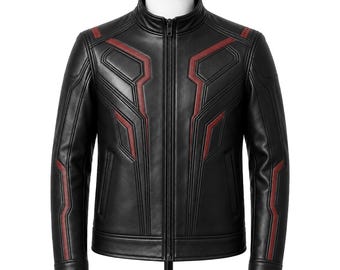 Tron Ares Inspired Leather Jacket - Sci-Fi Cosplay, Cyberpunk Style