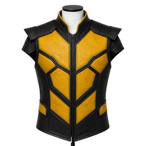 Scorpion Mortal Kombat Leather Vest: Handmade Cosplay Costume