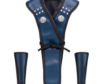 Costume Sub-Zero Mortal Kombat Cosplay Gilet e bracciali Vestito Ninja per adulti Regalo per Halloween