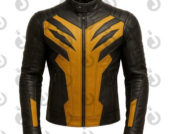 Giacca da motociclista in pelle di Wolverine fatta a mano: Cosplay di Logan degli X-Men