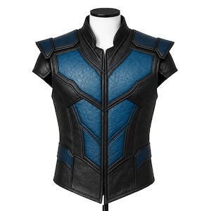 Sub-Zero Mortal Kombat Cosplay Handmade Sub zero Leather Vest