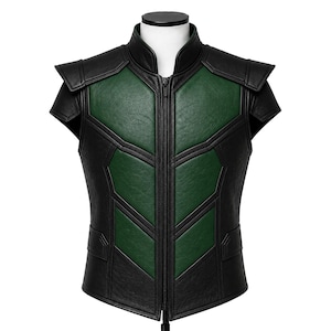 Reptile Mortal Kombat Vest: Handmade Leather Vest Ninja Cosplay Gift For Halloween