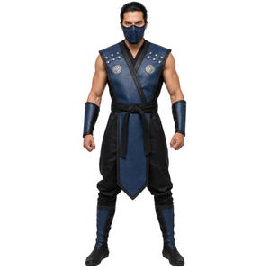 Sub‑Zero Costume Mortal Kombat Cosplay Vest & Bracers Adult Ninja Outfit Gift For Halloween