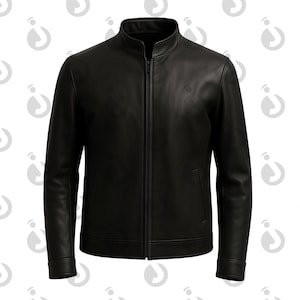 Neo Matrix Inspired Black Leather Jacket Men Biker Real Leather Jacket Streetwear keanu reeves Jacket Gift For Boys