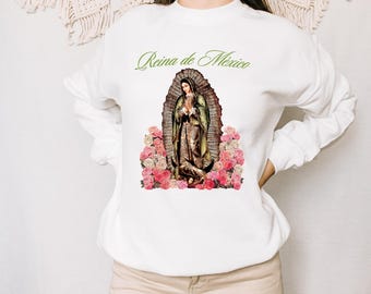 Reina de México PNG | Virgen de Guadalupe Sublimation Design | Religious Catholic Digital Download | Mexican Heritage PNG