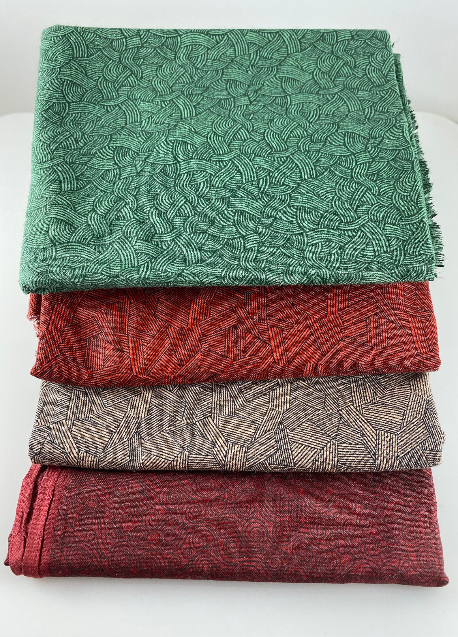 Cross Hatch Type Designs Cotton Fabric 4 Pieces 1.25 Total Etsy