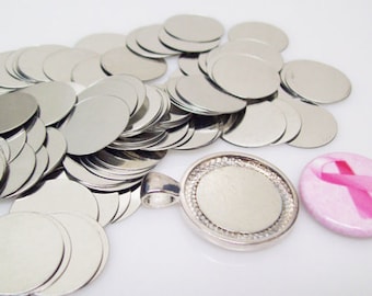 300 Steel Metal Discs 3/4" 19mm for use to make Magnetic Pendants