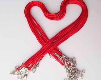 28 Red Super Soft Necklaces - 17-19" inch 3mm