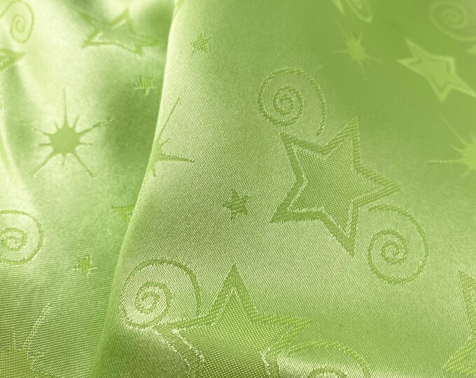 Dancers Inspire Green Satin Fabric By the Yard Pre Order