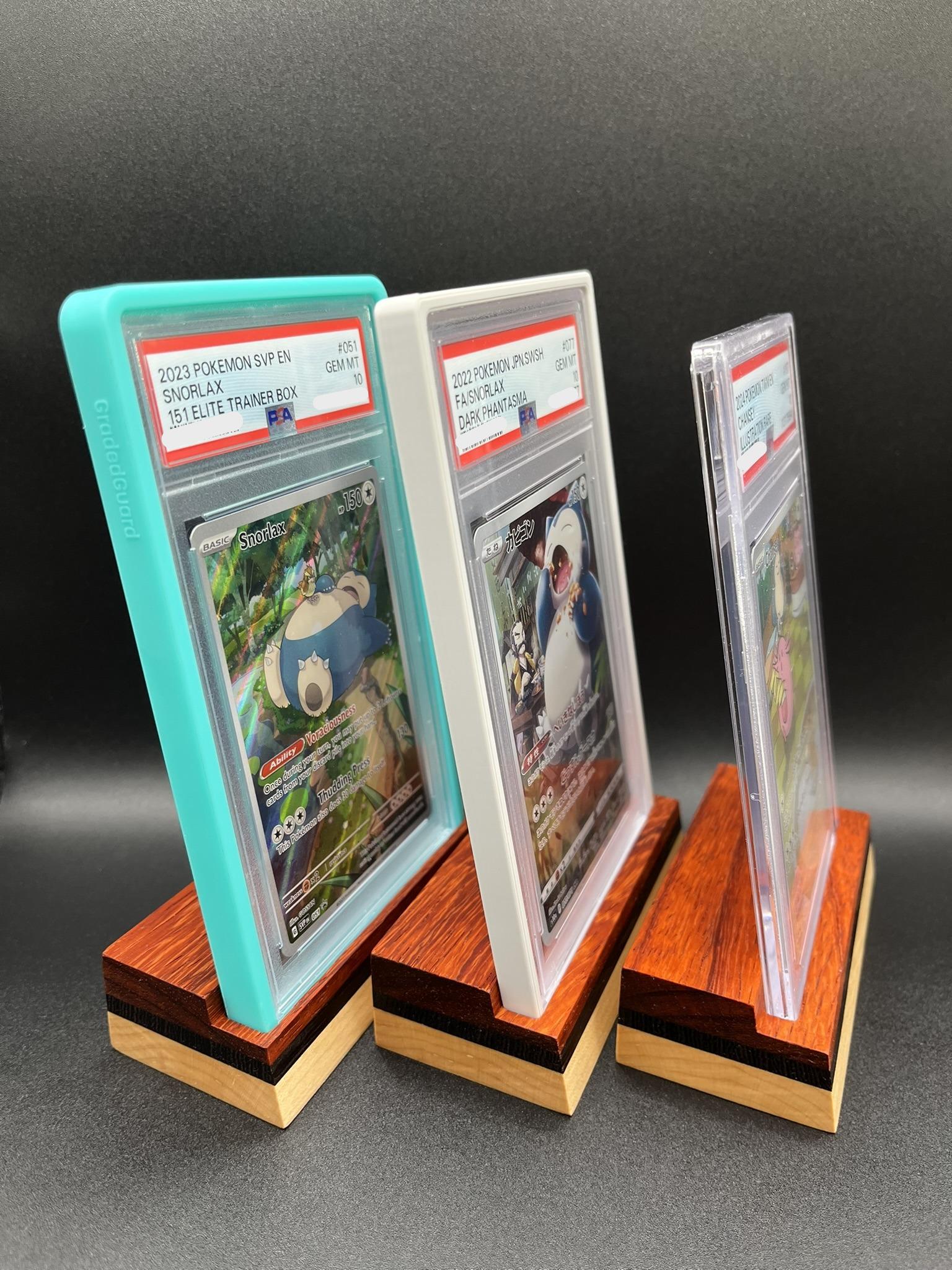 PSA Graded Card Stand Holder Black Plastic Pokmon TCG Display PSA Graded Card Stand Holder Black Plastic Pokmon TCG Display