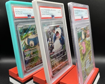 Soporte para tarjetas de Poké Ball PSA - Color mate / Ajuste perfecto, sin tambaleo, Exhibidor de cartas en ángulo / Soporte para tarjetas TCG