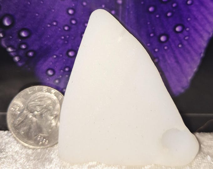 White Large Wave-Tumbled Porcelain Piece Genuine Authentic Sea Beach Pottery Ceramics Virgin Islands Beach Find for Pendant Jewelry Necklace