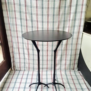 Antique Black Aluminum Side Table House Decor Unique Leg Design, Bar & Restaurant