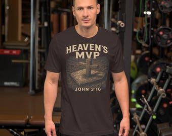 Heaven’s MVP Shirt – Christian Baseball Tee – Jesus Sports Gift for Dad or Coach