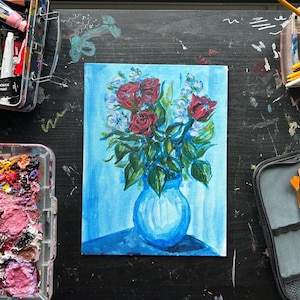blue roses - original fine art print