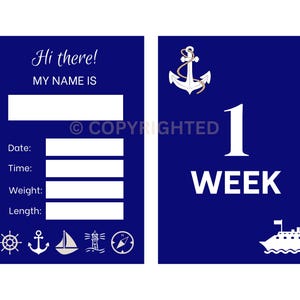 Milestone cards for baby boy (birth to 1 year)