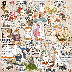 Silly Goose Sticker Pack | 40 Waterproof Vinyl Animal Stickers