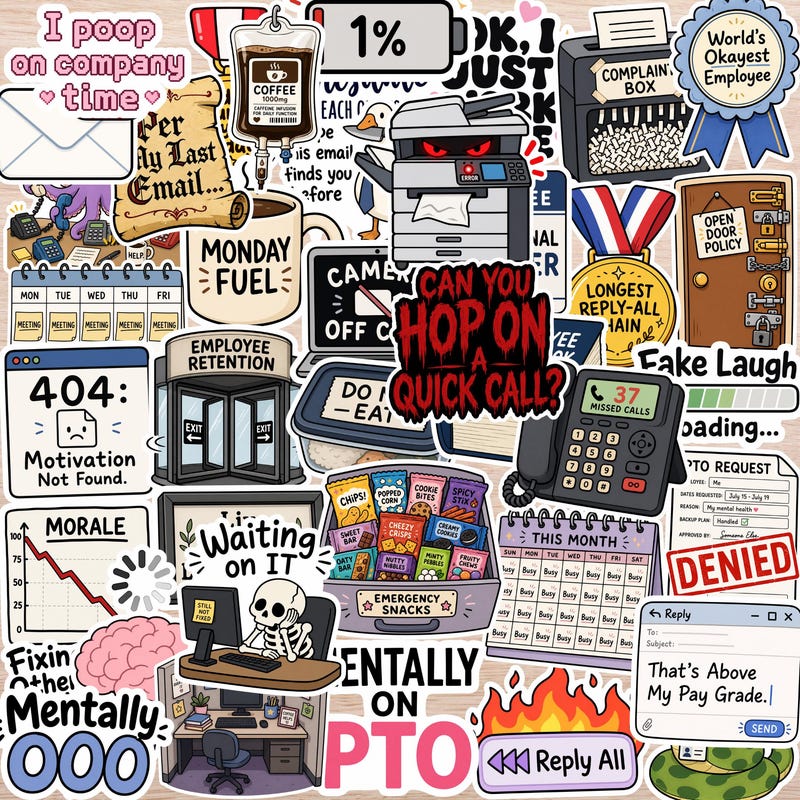 Office Prank Stickers - Etsy